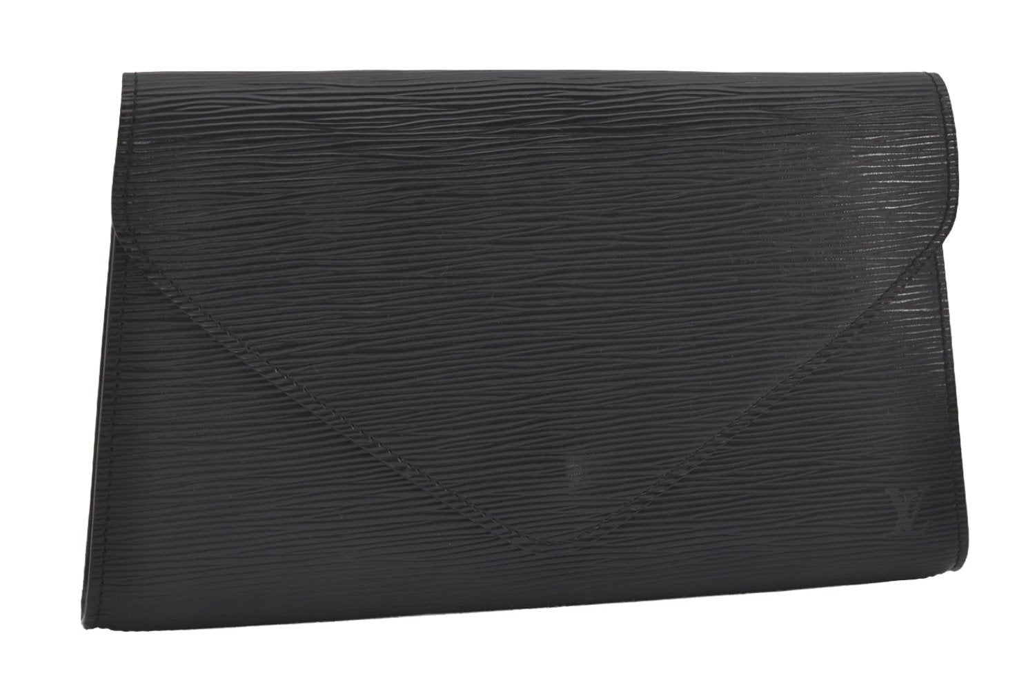 Authentic Louis Vuitton Epi Arts Deco Clutch Hand Bag Black M52632 LV 7626I