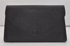 Authentic Louis Vuitton Epi Arts Deco Clutch Hand Bag Black M52632 LV 7626I
