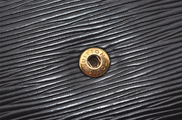 Authentic Louis Vuitton Epi Arts Deco Clutch Hand Bag Black M52632 LV 7626I