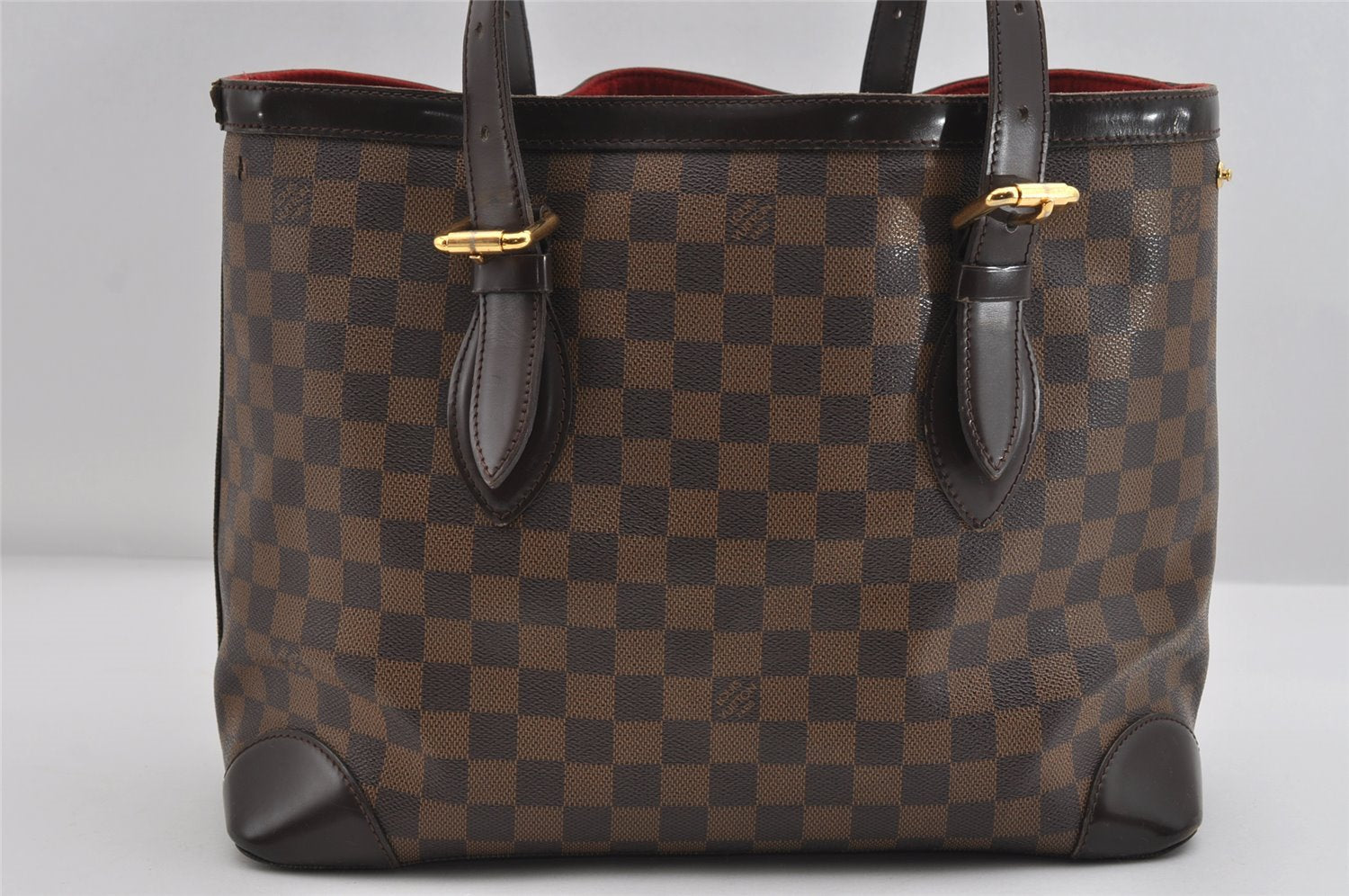 Authentic Louis Vuitton Damier Hampstead MM Shoulder Tote Bag N51204 LV 7627I