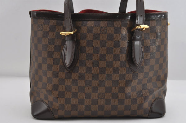 Authentic Louis Vuitton Damier Hampstead MM Shoulder Tote Bag N51204 LV 7627I