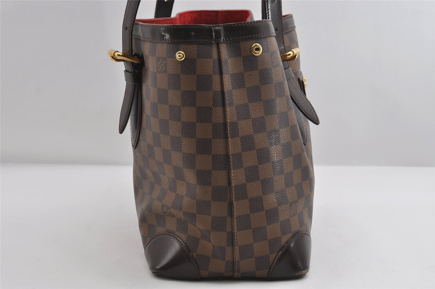Authentic Louis Vuitton Damier Hampstead MM Shoulder Tote Bag N51204 LV 7627I