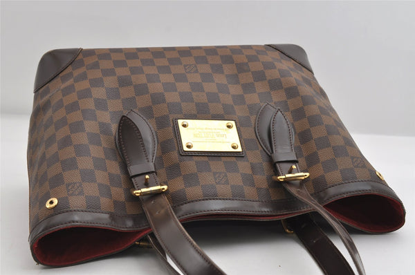 Authentic Louis Vuitton Damier Hampstead MM Shoulder Tote Bag N51204 LV 7627I