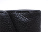 Authentic CHANEL Caviar Skin CoCo Mark Bifold Wallet Purse Black 7628D