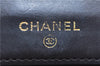 Authentic CHANEL Caviar Skin CoCo Mark Bifold Wallet Purse Black 7628D