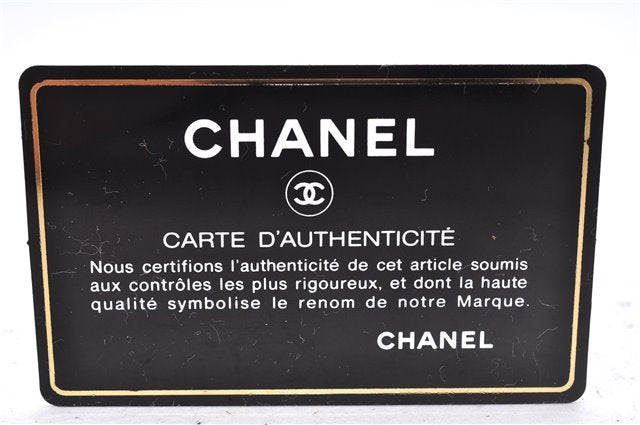 Authentic CHANEL Caviar Skin CoCo Mark Bifold Wallet Purse Black 7628D