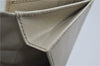 Authentic PRADA Saffiano Metal Leather Bifold Wallet Purse 1M0523 Ivory 7629D