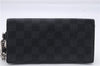 Auth Louis Vuitton Damier Graphite Portefeuille Accordeon Wallet N60023 LV 7630D