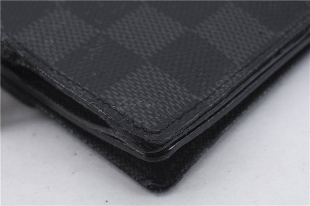 Auth Louis Vuitton Damier Graphite Portefeuille Accordeon Wallet N60023 LV 7630D