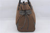 Authentic BURBERRY Vintage Nylon Leather Shoulder Tote Bag Brown 7631D