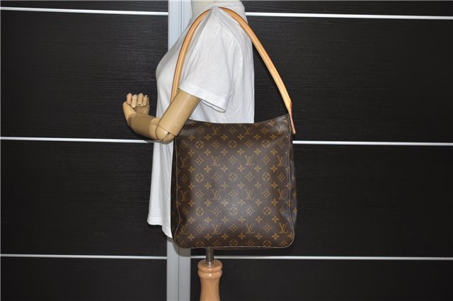 Authentic Louis Vuitton Monogram Looping GM Shoulder Bag M51145 LV 7635E