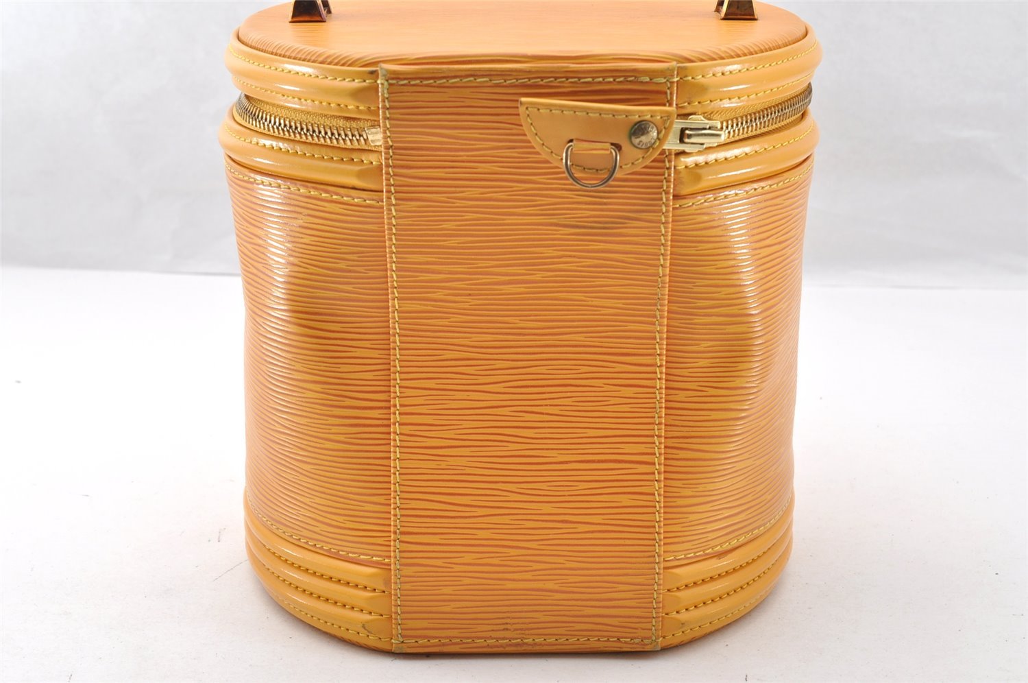 Authentic Louis Vuitton Epi Cannes Cosmetic Hand Bag Yellow M48039 LV 7635I