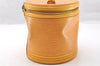 Authentic Louis Vuitton Epi Cannes Cosmetic Hand Bag Yellow M48039 LV 7635I