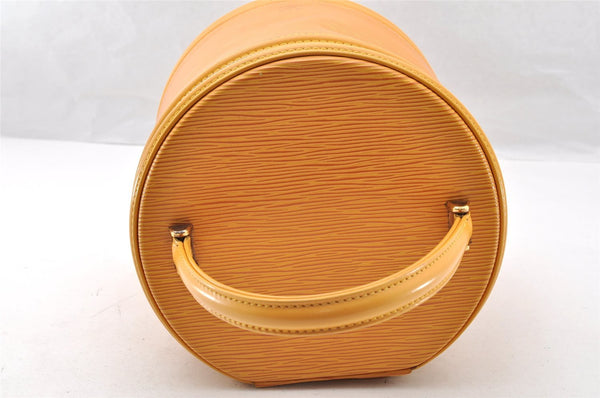 Authentic Louis Vuitton Epi Cannes Cosmetic Hand Bag Yellow M48039 LV 7635I