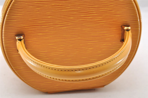 Authentic Louis Vuitton Epi Cannes Cosmetic Hand Bag Yellow M48039 LV 7635I