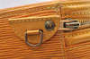 Authentic Louis Vuitton Epi Cannes Cosmetic Hand Bag Yellow M48039 LV 7635I