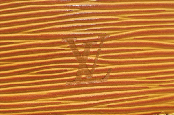 Authentic Louis Vuitton Epi Cannes Cosmetic Hand Bag Yellow M48039 LV 7635I