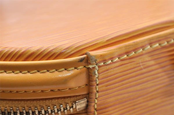 Authentic Louis Vuitton Epi Cannes Cosmetic Hand Bag Yellow M48039 LV 7635I