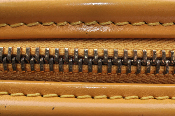 Authentic Louis Vuitton Epi Cannes Cosmetic Hand Bag Yellow M48039 LV 7635I