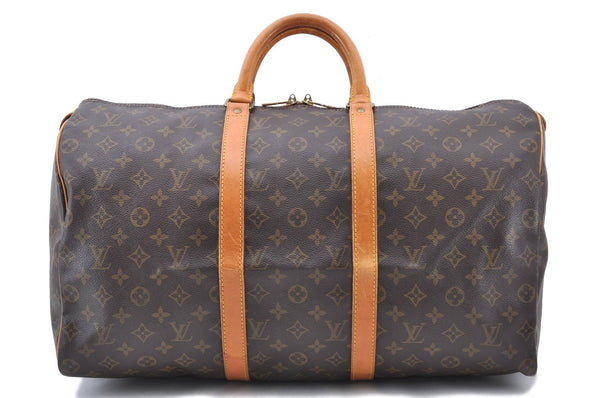 Authentic LOUIS VUITTON Monogram Keepall 50 Boston Bag M41426 LV 7636C