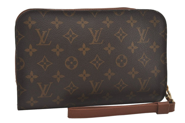 Authentic Louis Vuitton Monogram Orsay Clutch Hand Bag Purse M51790 LV 7637I