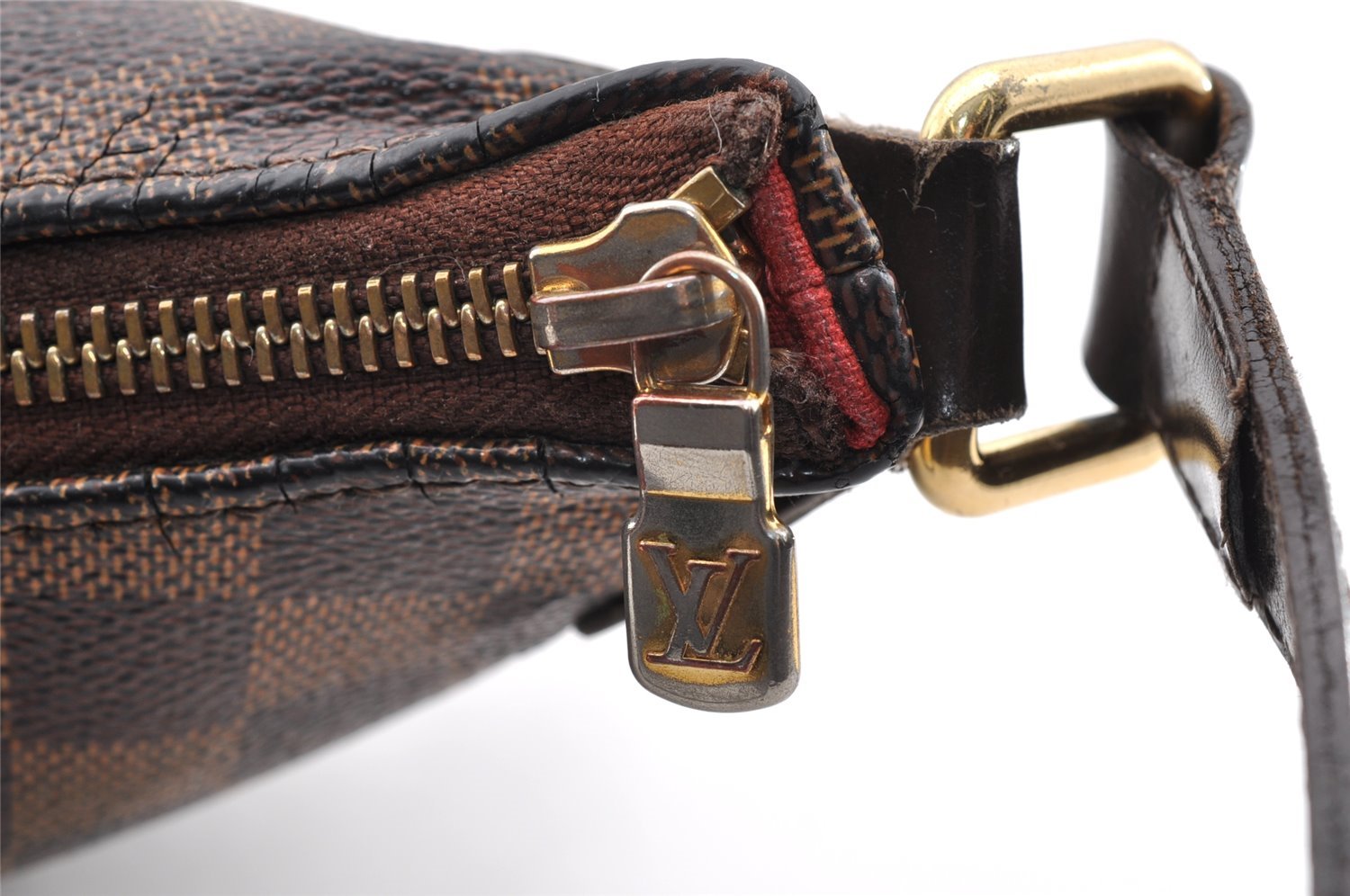 Authentic Louis Vuitton Damier Bloomsbury PM Shoulder Bag N42251 Junk LV 7638I