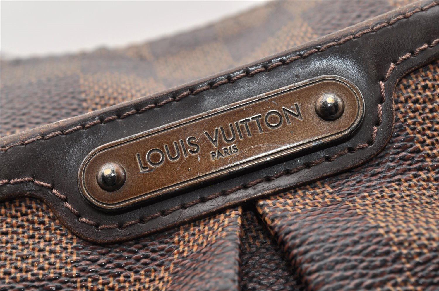 Authentic Louis Vuitton Damier Bloomsbury PM Shoulder Bag N42251 Junk LV 7638I