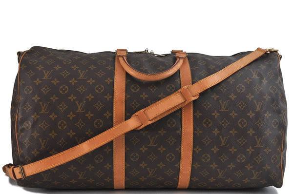 Auth LOUIS VUITTON Monogram Keepall Bandouliere 60 Boston Bag M41412 LV 7639C