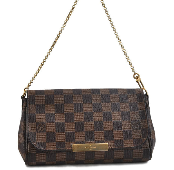 Auth LOUIS VUITTON Damier Favorite PM Hand Shoulder Bag 2way N41276 LV 7642C