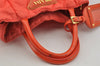 Authentic PRADA Vintage Nylon Tessuto Enamel 2Way Shoulder Tote Bag Orange 7646I