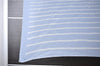 Authentic HERMES Pleats Scarf Silk Stripe Pattern Light Blue Box 7650C