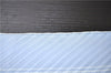 Authentic HERMES Pleats Scarf Silk Stripe Pattern Light Blue Box 7650C