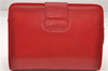 Authentic Ferragamo Vara Leather Shoulder Cross Body Bag Purse Red 7650D