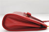 Authentic Ferragamo Vara Leather Shoulder Cross Body Bag Purse Red 7650D