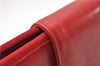 Authentic Ferragamo Vara Leather Shoulder Cross Body Bag Purse Red 7650D