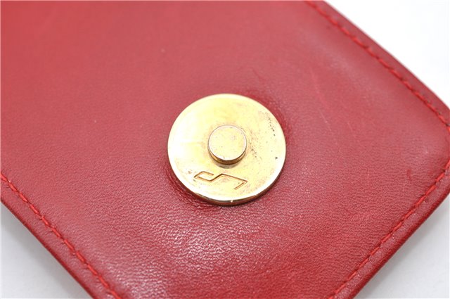 Authentic Ferragamo Vara Leather Shoulder Cross Body Bag Purse Red 7650D