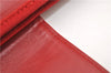 Authentic Ferragamo Vara Leather Shoulder Cross Body Bag Purse Red 7650D