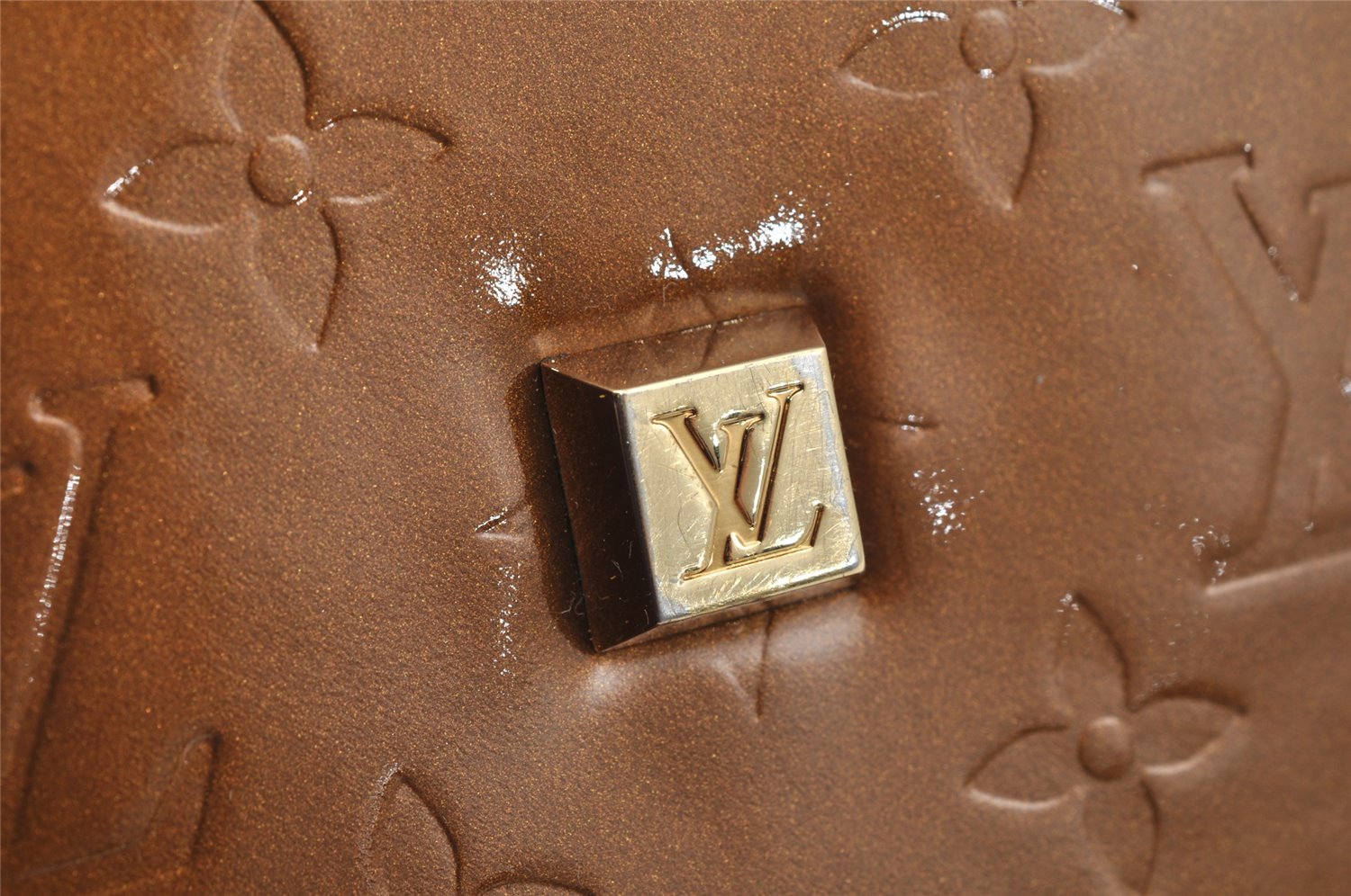 Authentic Louis Vuitton Vernis Tompkins Square Hand Bag Brown M91103 LV 7650I