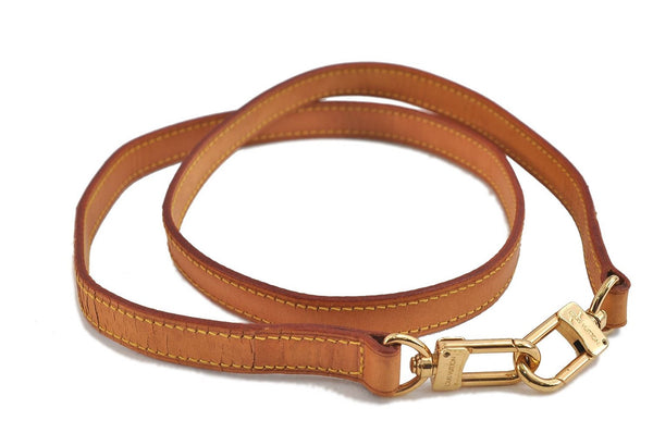 Authentic LOUIS VUITTON Leather Shoulder Strap Beige 38.6" LV 7651C