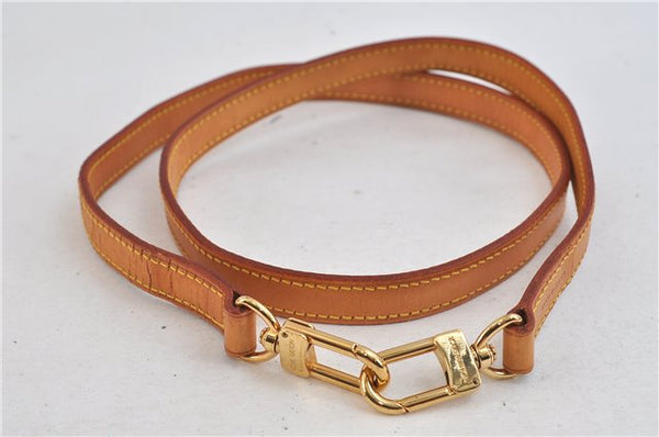 Authentic LOUIS VUITTON Leather Shoulder Strap Beige 38.6" LV 7651C