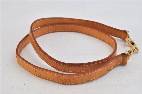 Authentic LOUIS VUITTON Leather Shoulder Strap Beige 38.6" LV 7651C