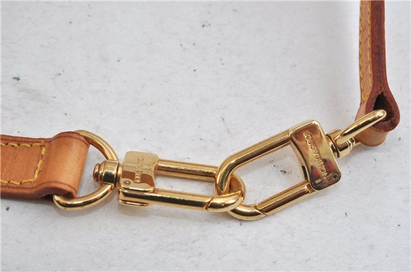 Authentic LOUIS VUITTON Leather Shoulder Strap Beige 38.6" LV 7651C