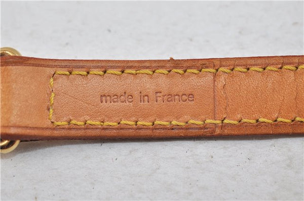 Authentic LOUIS VUITTON Leather Shoulder Strap Beige 38.6" LV 7651C