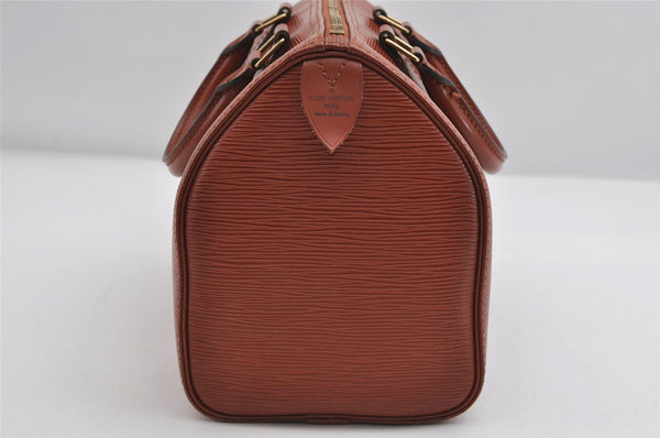 Authentic Louis Vuitton Epi Speedy 25 Hand Boston Bag Brown M43013 LV 7651I