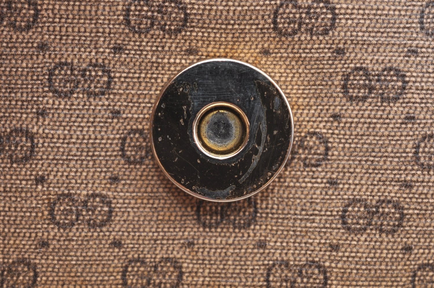 Authentic GUCCI Micro GG PVC Leather Shoulder Cross Body Bag Purse Brown 7652I