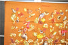 Authentic HERMES Carre 90 Scarf "MINERAUX" Silk Brown 7654C