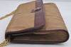 Authentic Christian Dior Chain Shoulder Hand Bag Purse Nylon Leather Beige 7654I