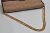 Authentic Christian Dior Chain Shoulder Hand Bag Purse Nylon Leather Beige 7654I