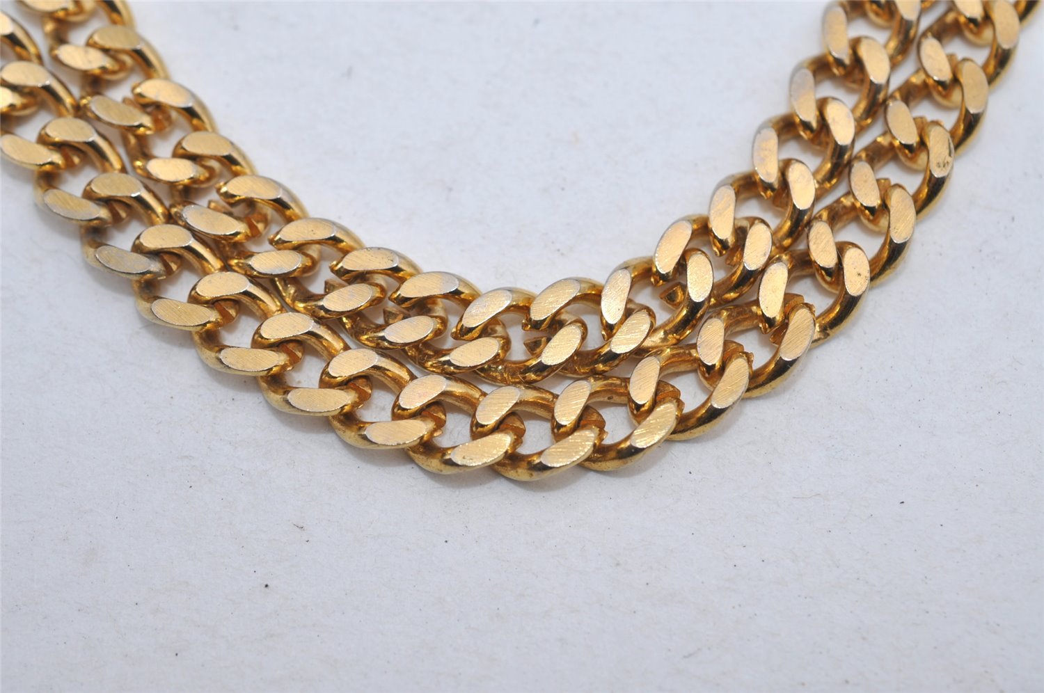 Authentic Christian Dior Chain Shoulder Hand Bag Purse Nylon Leather Beige 7654I