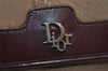 Authentic Christian Dior Chain Shoulder Hand Bag Purse Nylon Leather Beige 7654I
